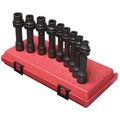 Gourmetgalley 9 Pieces 1/2 and quot; Drive Metric 12 Point Drive line Impact Socket Set GO67484